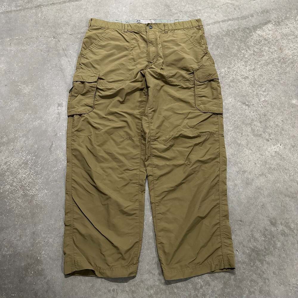REI Baggy Outdoor Nylon Cargo Pants Olive Green Size 38x30
